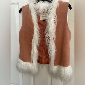 Free People understated leather vest